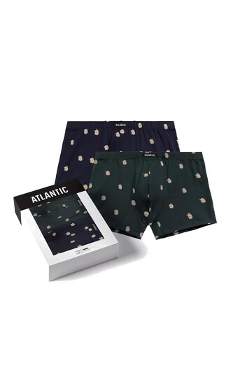 Bokserki Atlantic 2MHH-001 A'2 S-2XL granatowy-szmaragdowy S