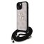 Guess PU 4G Metal Logo Crossbody Popruh Zadní Kryt pro iPhone 15 Pink