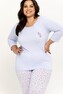 Piżama Taro Ariella 3256 3/4 2XL-3XL Z24/25 damska niebieski 3XL