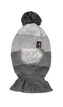 Czapka AJS 48-373 Kominiarka chłopięca szary jasny 50-52 cm