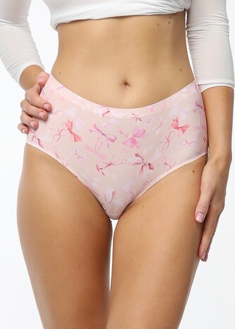 Figi Julimex Simple Maxi Sweet Bow S-2XL Rak'n'Roll różowy S