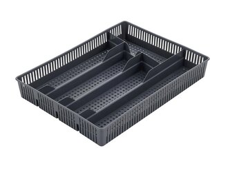 VLOŽKA DO ZÁSUVKY PLASTOVÁ AŽUROVÁ TMAVĚ ŠEDÁ -BEN