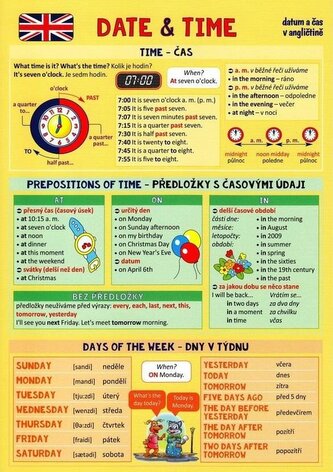 AJ Date & Time - Pomůcka pro školáky