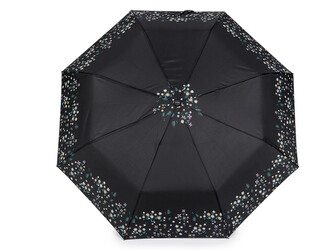 Dámský skládací vystřelovací deštník - 1 ks - 9 černá