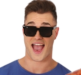 Černé pixlované brýle – styl Minecraft