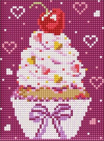 Diamentowa mozaika - Apetyczny tort 15x20cm