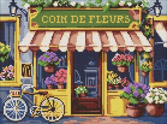 Diamentowa mozaika - Kwiatowy zakątek 30x40cm