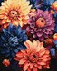 Malowanie po numerach - Kolorowe dalie 40x50cm