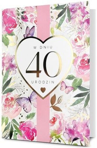 Karnet B6 Urodziny 40