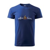 Tričko s potiskem Coffee lover: modré 2XL
