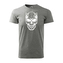 Tričko s potiskem Skull 1: šedé 4XL