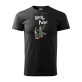 Tričko s potiskem Hardly Potter: černé 5XL