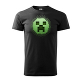 Tričko s potiskem Blocks Face: černé 3XL