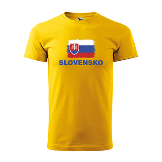 Tričko s potiskem Slovensko: žluté 3XL