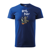 Tričko s potiskem Hardly Potter: modré S