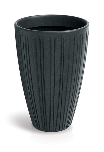 Květináč FERO ROUND HIGH 48 cm - barva: olověná
