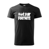 Tričko s potiskem Fortnite Team 2: černé 4XL