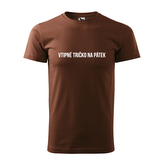 Tričko s potiskem Vtipné tričko na pátek: hnědé 4XL