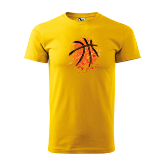 Tričko s potiskem Basketball paint: žluté 5XL