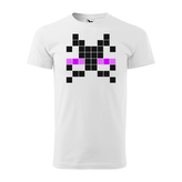Tričko s potiskem Blocks End Demon: bílé 4XL