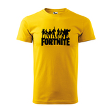 Tričko s potiskem Fortnite Team 2: žluté 2XL
