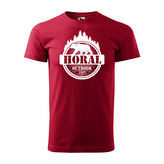 Tričko s potiskem Horal: červené 4XL
