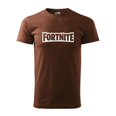 Tričko s potiskem Fortnite: hnědé 4XL