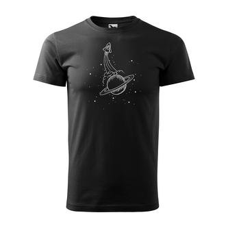 Tričko s potiskem Rocket: černé 2XL