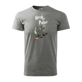 Tričko s potiskem Hardly Potter: šedé XL