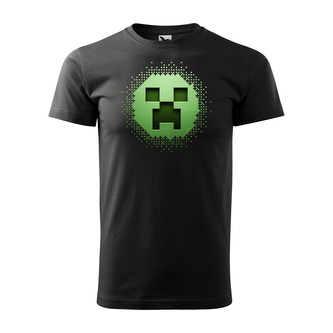 Tričko s potiskem Blocks Face: černé L