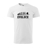 Tričko s potiskem Evoluce hokejisty: bílé 3XL