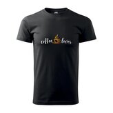 Tričko s potiskem Coffee lover: černé 2XL