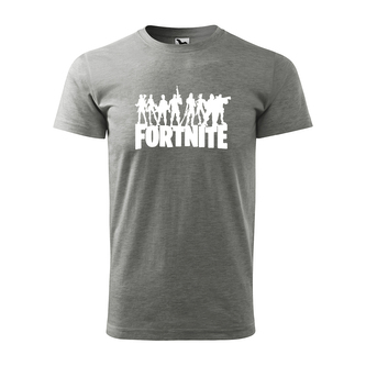 Tričko s potiskem Fortnite Team 2: šedé L