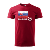 Tričko s potiskem Fandíme slovenskému fotbalu: červené 5XL