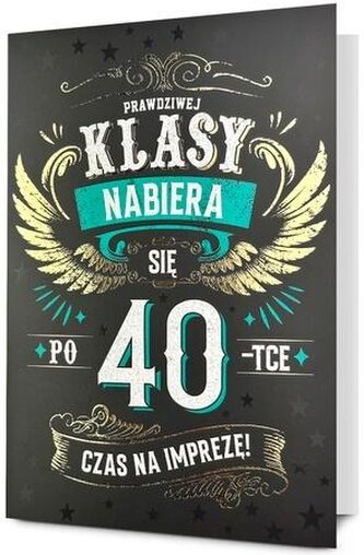 Karnet B6 Urodziny 40