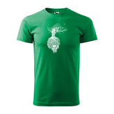 Tričko s potiskem Skull 2: zelené 4XL