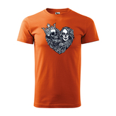 Tričko s potiskem Dead Heart: oranžové M