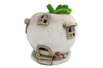 Dekorativní domeček LED se zelenou střechou, 25 x 26 cm