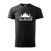 Tričko s potiskem Fortnite Pevnost: černé 5XL