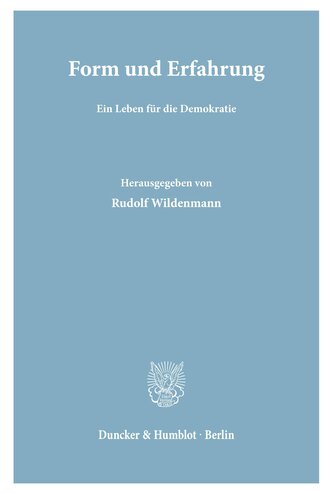 Form und Erfahrung.