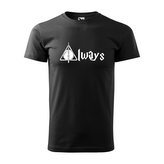 Tričko s potiskem Relikvie Always: černé 2XL