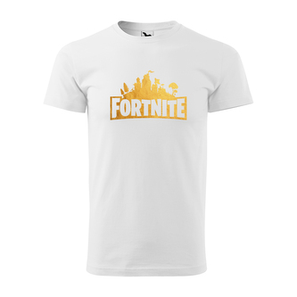 Tričko s potiskem Fortnite Pevnost Desert: bílé 4XL