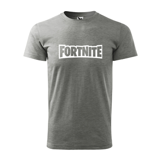 Tričko s potiskem Fortnite: šedé S