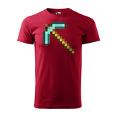 Tričko s potiskem Blocks Diamantový krumpáč: červené L