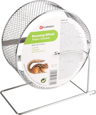 Flamingo Trota Běhací kolo pro hlodavce kovové M 20,5cm