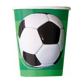 Papírové kelímky Fotbal 3D 266 ml – 8 ks