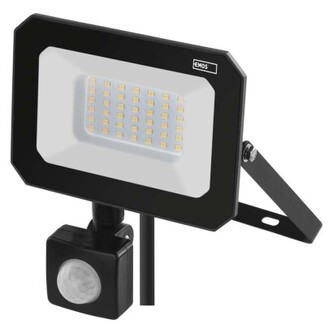 EMOS LED reflektor SIMPO s pohybovým čidlem, 30 W, černý, neutrální bílá