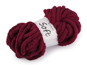 Pletací příze žinylková Soft 250 g - 1 ks - 16 bordó