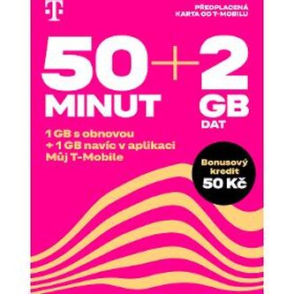 Předplacená karta TWIST T-MOBILE Twist 50 MINUT + 2GB