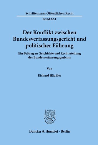 Der Konflikt zwischen Bundesverfassungsgericht und politischer Führung.